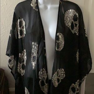 Back lace with skull cardigan